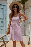 Print Spaghetti Straps Short Dress