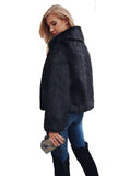 Short Lapel Coat Women'S Long Sleeve Faux Fur