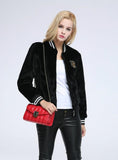 Women Fur Cardigan Short Baseball Shirt Sheep Shearing 