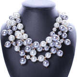  Fathion Large Pearl Irregular Necklace