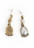 Cheap Glamorous Vintage Style Pearl Earrings With Shining Rhinestones