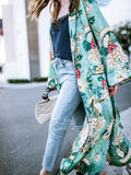 Modern Floral Printed Cover-up Outwear