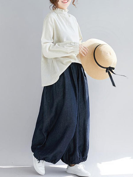 Marvelous Plus Size Denim Bloomers Pants