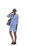 V-Neck Swimsuit Beach Cover Up Shirt Bikini Beachwear Bathing Suit Beach Dress