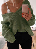7 Colors V-neck Sweater Tops