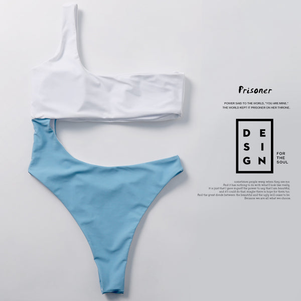 One-shoulder Asymmetrical Bikini Set