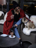 Stunning Solid Lapel Fuzzy Coat