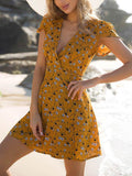 Deep V-neck Mini Dress