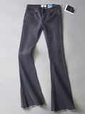 Modern Elastic Bell-bottoms Jean Pants Bottoms