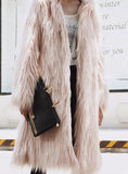 Women Winter Thick Warm Fluffy Faux Fur Coat 