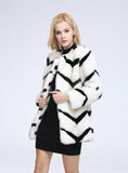 Women Imitation Mink Medium And Long-Sleeved Fur Coat