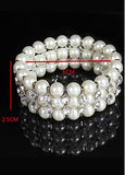 Trendy Bracelets With Rhinestones & Pearls Elegant Alloy 