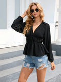 SEXY LACE UP LONG SLEEVE SHIRT