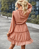 LONG SLEEVE V-NECK SEXY DRESS