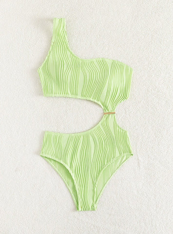 ONE SHOULDER STRAP ONE PIECE BIKINI