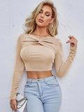 HOLLOW SLIM LONG SLEEVE T-SHIRT