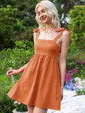 SUSPENDER SOLID COLOR CASUAL KNIT DRESS