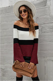 SLIM OFF THE SHOULDER SWEATER PULLOVER