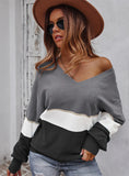 ELASTIC WARM TOP STITCHING SWEATER
