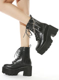 MARTIN DOUBLE ZIPPERS THICK SOLES BOOTS