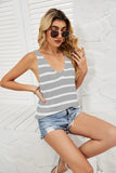 WOMEN KNITTED V-NECK TOP VEST