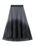 MEDIUM-LENGTH GRADIENT GAUZE SKIRT