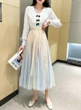 DOUBLE-LAYER CROTCH GAUZE SKIRT