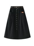 WINTER WAIST CORDUROY SKIRT