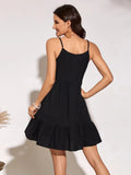 OPEN-BACK SWING SUSPENDER DRESS