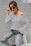PULLOVER V-NECK LONG SLEEVE SWEATER