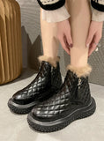 ONE PEDAL THICK-SOLED SNOW BOOTS COTTON SHOES