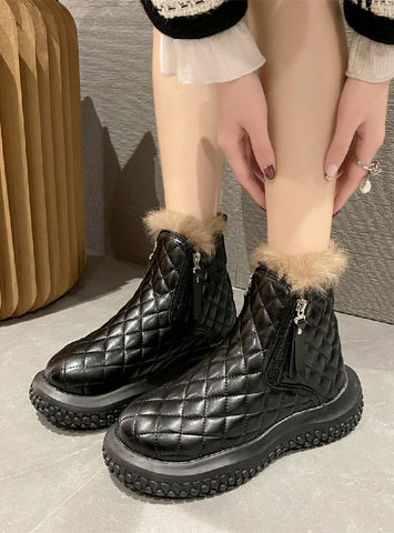 ONE PEDAL THICK-SOLED SNOW BOOTS COTTON SHOES