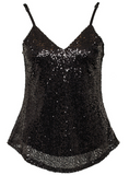 DEEP V-NECK SEXY BLACK SOLID WOMEN TOPS