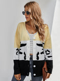 COLOR CARDIGAN SWEATER COAT GIRL