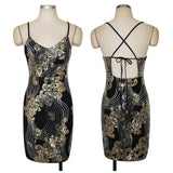 SEXY SLEEVELESS V-NECK SEQUINED DRESS