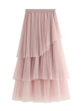 IRREGULAR GAUZE CAKE SKIRT