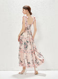 WOMEN RETRO PRINTED SLING DRESS