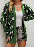 LONG LEOPARD CARDIGAN SWEATER COAT