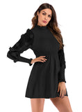 YARN SPLICING LONG SLEEVE DRESS