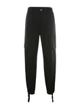 TROUSERS HIGH WAIST BOUND FEET PANT