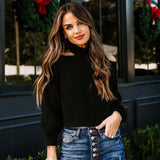 PULLOVER LONG SLEEVE SLIM SWEATER