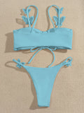 SOLID COLOR BUTTERFLY SLING BIKINI