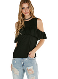 T-SHIRT CASUAL SOLID O-NECK T-SHIRT BUTTERFLY