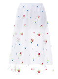 Lace Gauze Skirt Bead Embroidered Flower Skirt