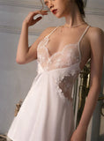 SEXY LACE SATIN HOME NIGHTGOWN