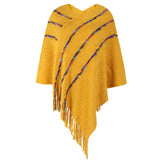 COLORFUL FRINGE SWEATER CLOAK