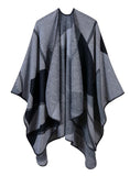 DUAL PURPOSE CAPE GEOMETRIC MATCHING PATTERN AND SHAWL