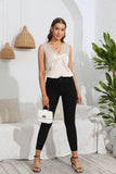 V-NECK LACE SLEEVELESS TOP