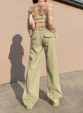 WOMEN LETTER PRINTED LOOSE JEANS