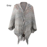 CAPE SWEATER TASSEL CARDIGAN CLOAK